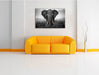 prachtvoller Elefant Leinwandbild über Sofa