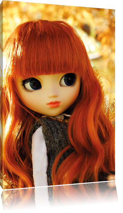 Pixxprint Püppchen im Wald, Leinwandbild