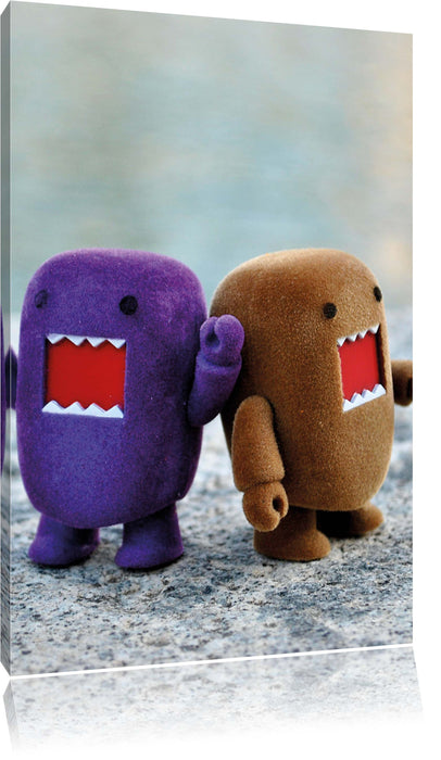 Pixxprint Rawr Monsterpuppen, Leinwandbild