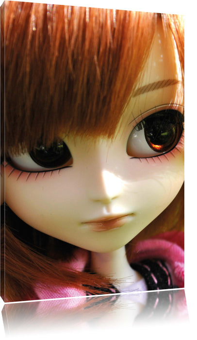 Pixxprint Pullip-Püppchen auf Sommerwiese, Leinwandbild