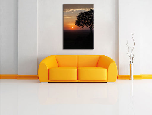 Sonnenaufgang über der Savanne Leinwandbild über Sofa