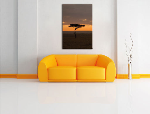 Sonneneinfall in die Savanne Leinwandbild über Sofa