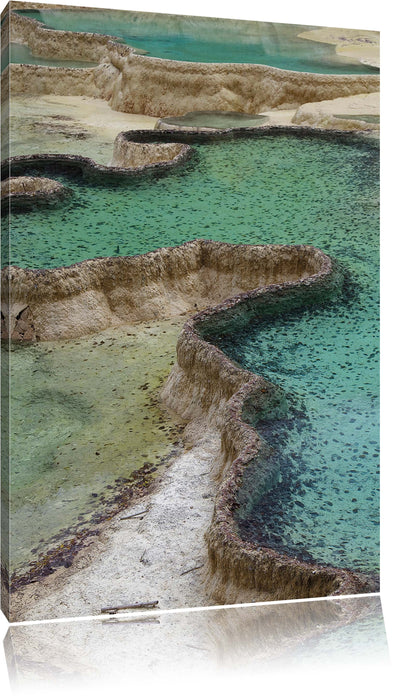 Pixxprint Kalksteinterasse, Leinwandbild