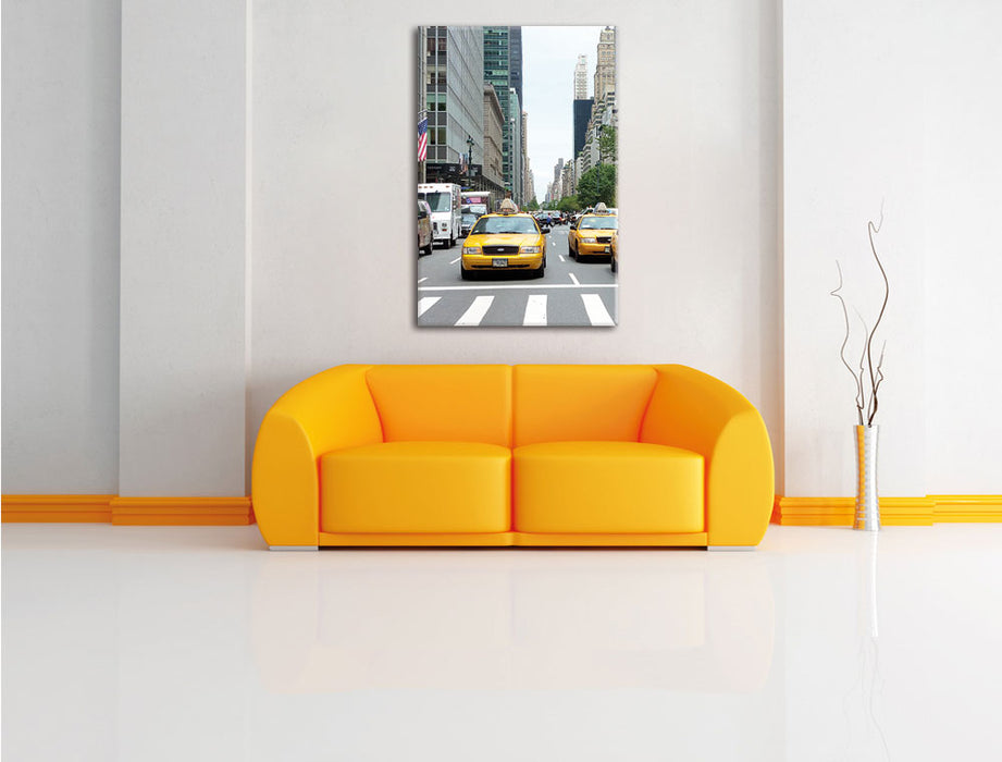 Taxi in New York City Leinwandbild über Sofa