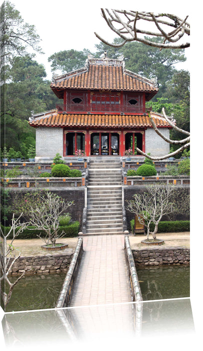 Pixxprint chinesischer Tempel, Leinwandbild