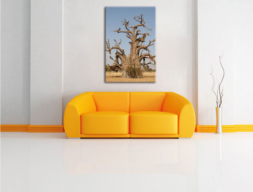 vertrockneter Baum in der Savanne Leinwandbild über Sofa