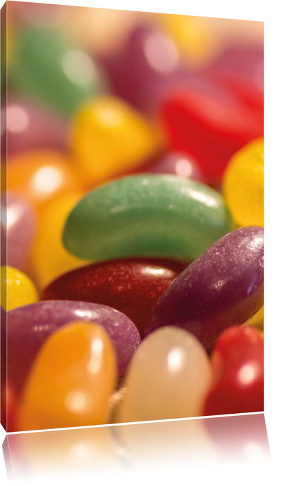 Pixxprint Süßigkeiten- Jelly Belly Beans, Leinwandbild