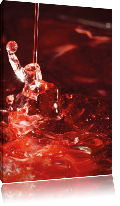 Pixxprint rote Flüssigkeit, Leinwandbild