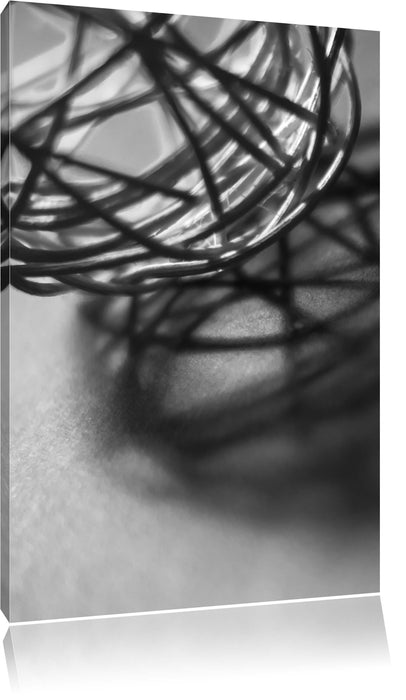 Pixxprint Schatten von Skulptur, Leinwandbild