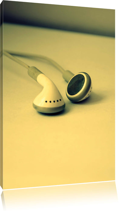 Pixxprint Kopfhörer, Leinwandbild
