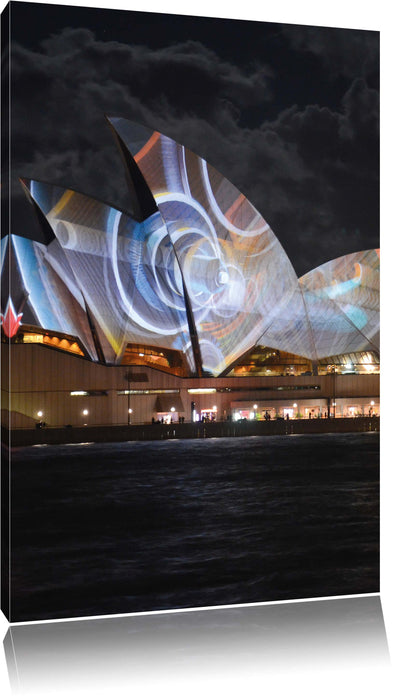 Pixxprint Sydney Opera House Lichter, Leinwandbild