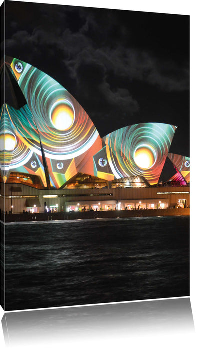 Pixxprint Sydney Opera House Pfauenaugen, Leinwandbild
