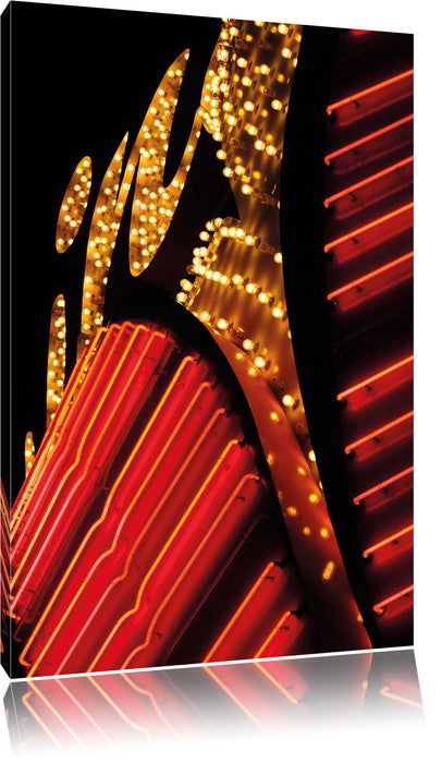 Pixxprint Dark Leuchtreklame, Leinwandbild