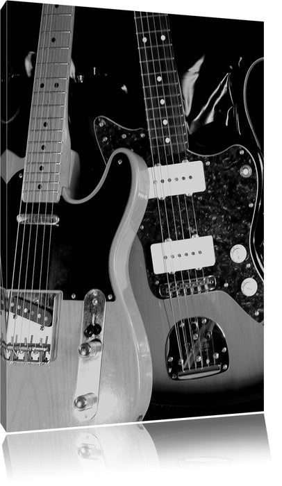 Pixxprint elegante E-Gitarren, Leinwandbild