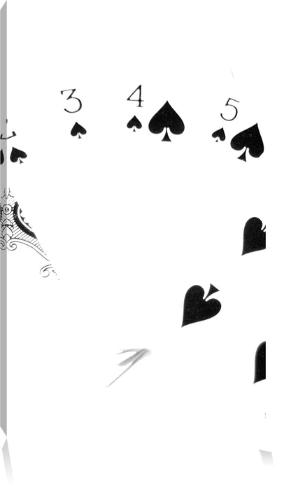 Pixxprint Spielkarten - Pik Straße, Leinwandbild