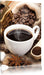 Edler Kaffee und Kaffeebohnen Leinwandbild