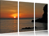 Sonnenuntergang über dem Horizont Leinwandbild 3 Teilig
