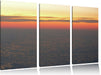 Eismeer bei Sonnenuntergang Leinwandbild 3 Teilig