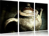 Teekanne aus Keramik Leinwandbild 3 Teilig