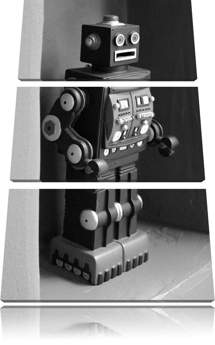 Spielzeugroboter Leinwandbild 3 Teilig
