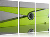 grüne Wäscheklammer Leinwandbild 3 Teilig
