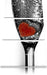 kleines Herz in Sektglas Leinwandbild 3 Teilig