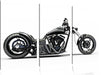 Wunderschönes Kult Motorrad Leinwandbild 3 Teilig