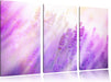 Schöner Lavendel im sanften Licht Leinwandbild 3 Teilig