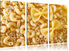 Nudeln Pasta Italia Mischung Leinwandbild 3 Teilig