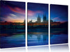 Polarlichter Skyline Köln Leinwandbild 3 Teilig