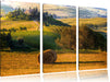 Italienische Toskana Landschaft Leinwandbild 3 Teilig