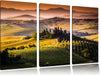 Wunderschöne Landschaft Toskana Leinwandbild 3 Teilig
