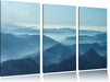 Wunderschöne Alpenberge Leinwandbild 3 Teilig