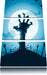 Gruselige Zombie Hand Leinwandbild 3 Teilig