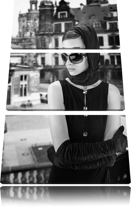 Audrey in Paris Leinwandbild 3 Teilig