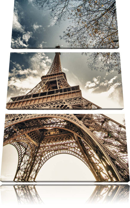 Eindrucksvoller Eifelturm Paris Leinwandbild 3 Teilig
