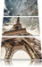 Eindrucksvoller Eifelturm Paris Leinwandbild 3 Teilig
