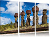 Moai Statuen Osterinseln Leinwandbild 3 Teilig