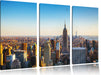 Empire State Building in New York Leinwandbild 3 Teilig