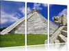 Schöner Maya Tempel in Mexiko Leinwandbild 3 Teilig
