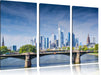 Skyline von Frankfurt am Main Leinwandbild 3 Teilig
