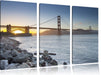 Imposante Golden Gate Bridge Leinwandbild 3 Teilig