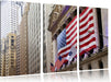 Amerikanische Flagge in New York Leinwandbild 3 Teilig