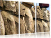 Osterinseln Statuen Detailansicht Leinwandbild 3 Teilig