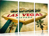 Las Vegas Ortsschild Leinwandbild 3 Teilig