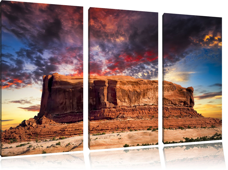 Monument Valley Leinwandbild 3 Teilig