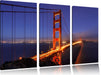 Golden Gate Bridge San Francisco Leinwandbild 3 Teilig