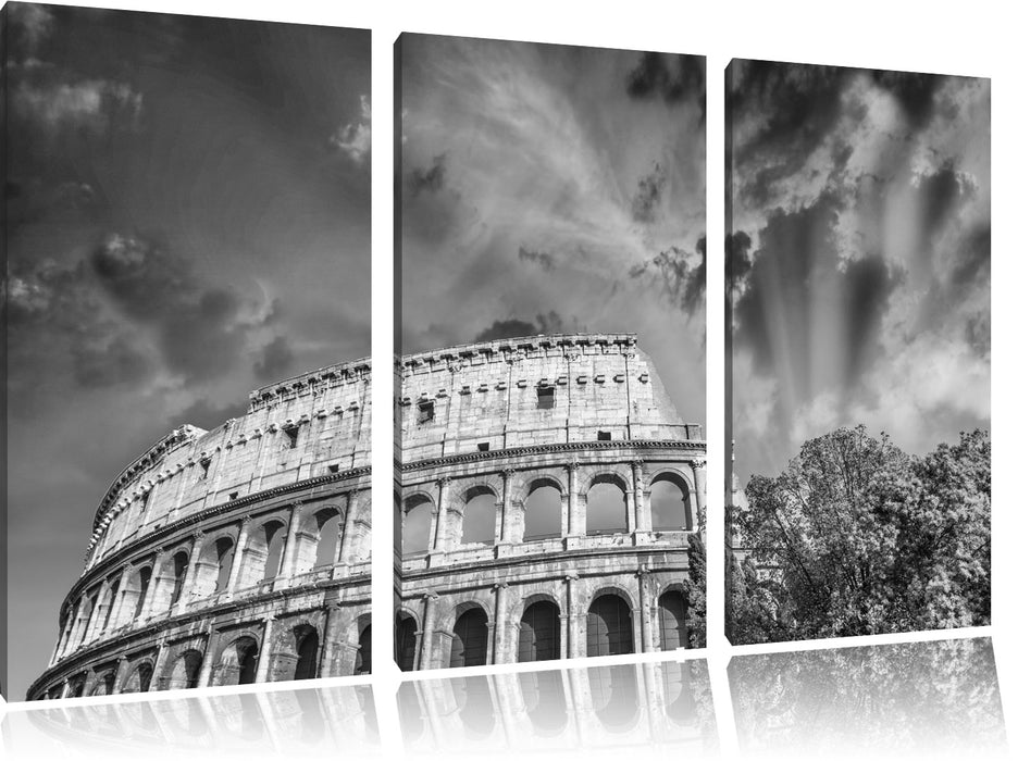 klassisches Colloseum in Rom Leinwandbild 3 Teilig