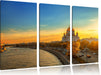 Sonnenuntergang in Moskau Leinwandbild 3 Teilig
