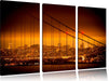 San Francisco Skyline Leinwandbild 3 Teilig